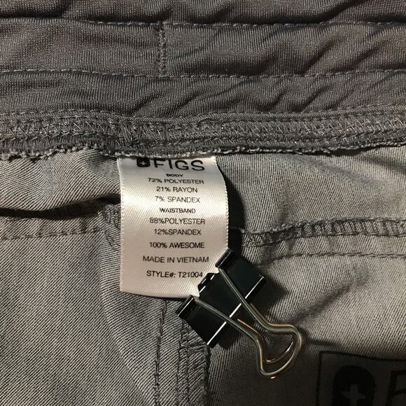 Figs technical collection size small grey with turquoise tie scrub pants medical - Picture 7 of 11